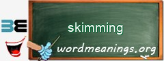 WordMeaning blackboard for skimming